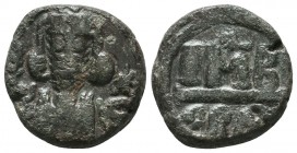 Byzantine Coins Ae, Unidentified interesting Type!

Condition: Very Fine


Weight: 7,8 gram
Diameter: 19,2 mm