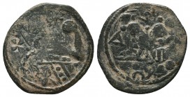 Byzantine Coins Ae, interesting overstrike Type!

Condition: Very Fine


Weight: 1,5 gram
Diameter: 19,4 mm