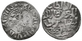 Hetoum I and the Seljuq of Rum, Kayqubad I (1226-1236).
Bilingual Tram. Armenian legend around Hetoum on horseback r, wearing crown with pendilia and ...