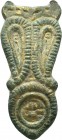 Ancient Roman military / legionary Belt Buckle c. 1st-3rd century AD.

Condition: Very Fine


Weight: 10,6 gram
Diameter: 43,2 mm