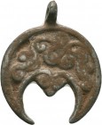 Ancient Silver decorated Moon Pendant ,

Condition: Very Fine


Weight: 2,4 gram
Diameter: 22,2 mm