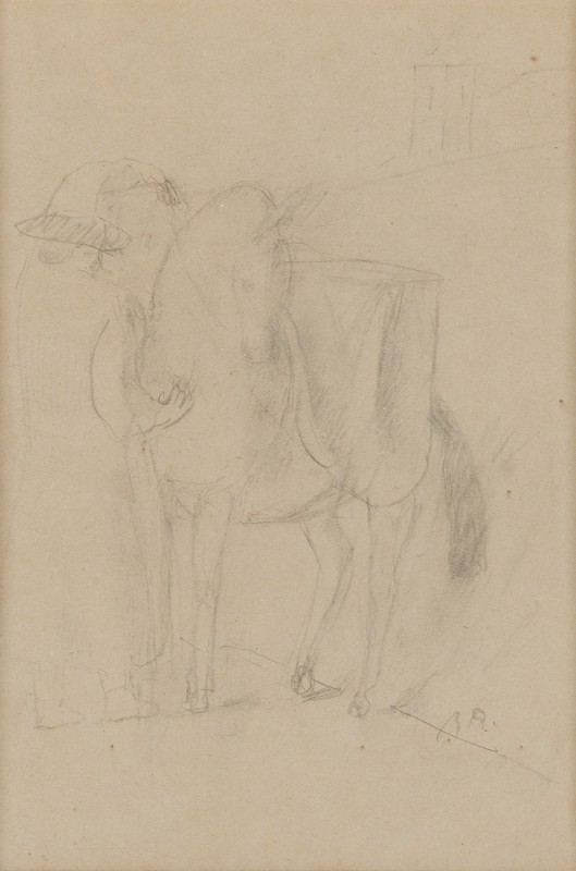 Auberjonois, René (Schweiz, 1872-1957) Cavalier avec son cheval O.J. 

 Auberj...
