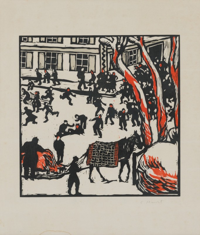 Amiet, Cuno (Schweiz, 1868-1961) «Schulpause im Winter» 1909 

 Amiet, Cuno 
...
