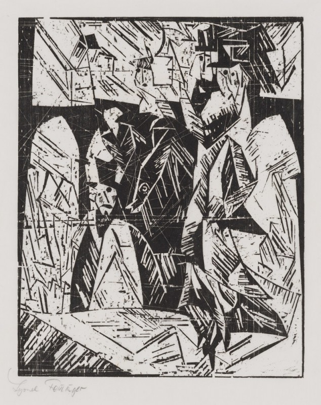 Feininger, Lyonel (Amerika/Deutschland, 1871-1956) «Spaziergänger» 1918 

 Fei...