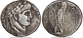SYRIA. Antioch. Nero (AD 54-68) AR tetradrachm (26mm, 1h). NGC VF, brushed. Dated Regnal Year 8 and Caesarean Era Year 110 (AD 61/2). NEPΩNOΣ KAIΣAPO-...