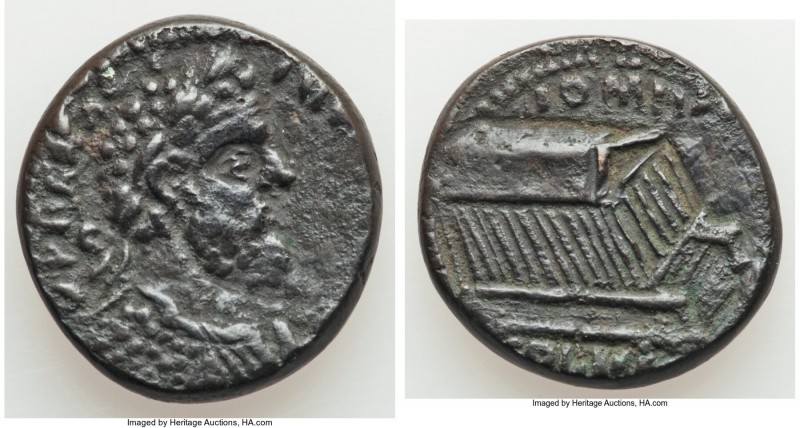 SYRIA. Heliopolis. Septimius Severus (AD 193-211). AE (26mm, 14.75 gm, 1h). VF. ...