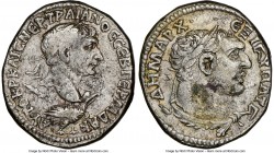 PHOENICIA. Tyre. Trajan (AD 98-117). AR tetradrachm (26mm, 14.34 gm, 6h). NGC Choice VF 4/5 - 3/5. Consular Year VI and Tribunician Year XVI (AD 112)....