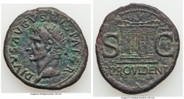 Divus Augustus (27 BC-AD 14). AE as (31mm, 11.31 gm, 1h). Fine. Rome, AD 22/3-30. DIVVS AVGVSTVS PATER, radiate head of Augustus left / PROVIDENT, alt...