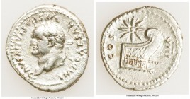 Vespasian (AD 69-79). AR denarius (19mm, 3.06 gm, 5h). About VF, brushed. Rome, AD 77-78. IMP CAESAR VESPASIANVS AVG, laureate head of Vespasian left ...