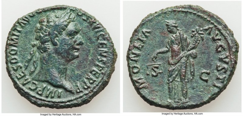 Domitian, as Augustus (AD 81-96). AE as (28mm, 10.93 gm, 6h). VF, light smoothin...