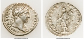 Trajan (AD 98-117). AR denarius (20mm, 3.09 gm, 7h). XF. Rome, AD 103-111. IMP TRAIANO AVG GER DAC P M TR P, laureate bust of Trajan right, drapery on...