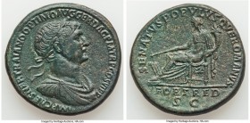 Trajan (AD 98-117). AE sestertius (33mm, 23.30 gm, 6h). Choice VF, smoothing, tooling. Rome, AD 114-117. IMP CAES NER TRAIANO OPTIMO AVG GER DAC P M T...