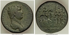 Hadrian (AD 117-138). AE sestertius (31mm, 22.64 gm, 6h). VF. Rome, AD 134-138. HADRIANVS-AVG COS III P P, bare headed, draped bust of Hadrian right, ...