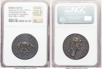 Antoninus Pius (AD 138-161). AE sestertius (32mm, 25.98 gm, 12h). NGC Choice XF S 5/5 - 4/5, Fine Style. Rome, AD 140-144. ANTONINVS-AVG PIVS P P, lau...