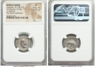 Caracalla, as Augustus (AD 198-217). AR denarius (19mm, 3.07 gm, 1h). NGC XF 4/5 - 4/5. Rome, AD 212. ANTONINVS PIVS AVG BRIT, laureate head of Caraca...