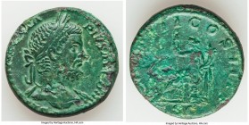 Geta, as Augustus (AD 209-211). AE sestertius (28mm, 18.78 gm, 11h). VF, edge chips, porosity. Rome, AD 211. P SEPTIMIVS GETA-PIVS AVG BRIT, laureate ...