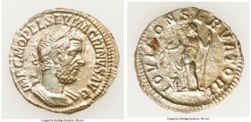 Macrinus (AD 217-218). AR denarius (20mm, 2.21 gm, 6h). AU. Rome, AD 217-218. IMP C M OPEL SEV MACRINVS AVG, laureate, cuirassed bust of Macrinus righ...