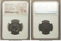 Macrinus (AD 217-218). AE as (26mm, 13.46 gm, 12h). NGC XF 5/5 - 3/5, light smoothing. Rome, AD 217. IMP CAES M OPEL SEV MACRINVS AVG, laureate, drape...