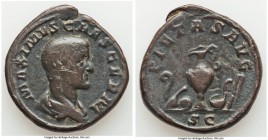 Maximus (AD 235/6-238). AE sestertius (33mm, 24.26 gm, 1h). VG, scratches. Rome, early AD 236-March/April AD 238. MAXIMVS CAES GERM, bare headed, drap...