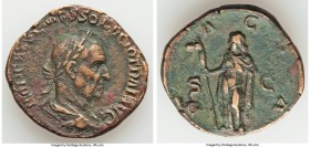 Trajan Decius (AD 249-251). AE sestertius (29mm, 12h). NGC Choice XF, Fine Style. Rome. IMP CAES C MESS Q DECIO TRAI AVG, laureate, draped and cuirass...
