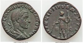 Volusian, as Augustus (AD 251-253). AE sestertius (28mm, 14.35 gm, 12h). VF. Rome, AD 251-253. IMP CAE C VIB VOLVSIANO AVG, laureate, draped and cuira...