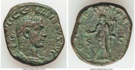 Gallienus, joint reign (AD 253-268). AE sestertius (30mm, 19.78 gm, 12h). Choice Fine. Rome, 1st emission, AD 253-254. IMP C P LIC GALLIENVS AVG, laur...