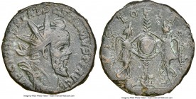 Postumus, Romano-Gallic Empire (AD 260-269). AE dupondius or double-sestertius (28mm, 12.61 gm, 8h). NGC Choice VF. Trier, AD 260. IMP C M CASS LAT PO...