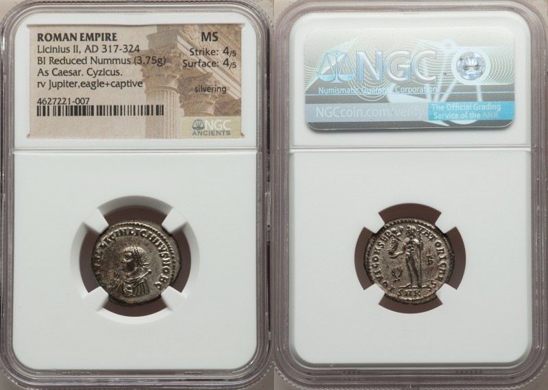 Licinius II, as Caesar (AD 317-324). AE3 or BI nummus (19mm, 3.75 gm, 12h). NGC ...