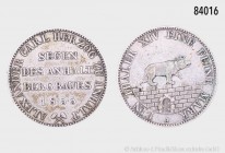 Anhalt-Bernburg, Alexander Carl (1834-1863), Ausbeutetaler 1855 A, 22,15 g, 34 mm, AKS 16, J. 66, Patina, sehr schön.