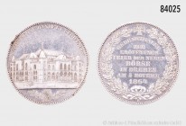 Bremen, Gedenktaler (Medaille in Talergröße) 1864, auf die Eröffnung der neuen Börse, selten, Auflage 5.000 Exemplare, 17,52 g, 33 mm, AKS 15, J. 26 I...