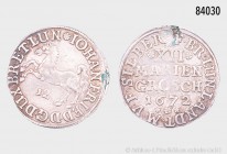 Braunschweig-Calenberg-Hannover, 12 Mariengroschen 1672, Johann Friedrich 1665-1679, Clausthal, 7,2 g, 30 mm, Welter 1767, minimal uneben, Henkelspur ...