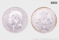 Hessen-Darmstadt, Ludwig III. (1848-1877), Vereinstaler 1866, 18,32 g, 33 mm, AKS 120, J. 59, kleine Kratzer und Randfehler, sehr schön.