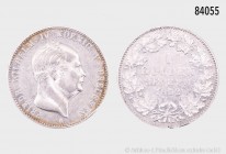 Hohenzollern-Sigmaringen, Friedrich Wilhelm IV. (1849-1861), 1 Gulden 1852, 10,54 g, 30 mm, AKS 20, J. 23, Randfehler, sehr schön.