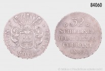 Hamburg, 32 Schilling 1809 HSK, 14,18 g, 33 mm, AKS 13, J. 39a, gutes sehr schön, erworben bei Hanseatische Münzenhandlung Bremen.