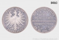 Frankfurt am Main, Gedenktaler 1859 (Auflage 24560 Exemplare), auf den 100. Geburtstag Schillers, 18,50 g, 33 mm, AKS 43, J. 50, kleine Kratzer, attra...