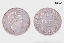 Nassau, Wilhelm (1816-1839), 1/2 Gulden 1838, 5,22 g, 24 mm, AKS 44, J. 43, sehr schön.