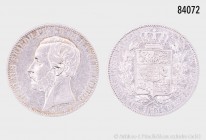 Oldenburg, Nicolaus Friedrich Peter (1853-1900), Taler 1866, 18,37 g, 33 mm, AKS 25, J. 55, kleine Randfehler und Kratzer, sehr schön.