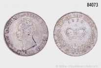 Sachsen-Meiningen, Bernhard II. Erich Freund (1803-1866), Gulden 1830 L, 12,74 g, 30 mm, AKS 186a, J. 425, selten, Auflage 9118 Exemplare, Patina, Ran...