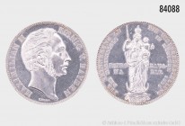 Bayern, Maximilian II. Joseph (1848-1864), Doppelgulden (Mariengulden) 1855, 21,12 g, 36 mm, AKS 168, J. 84, gereinigt, berieben, sehr schön.