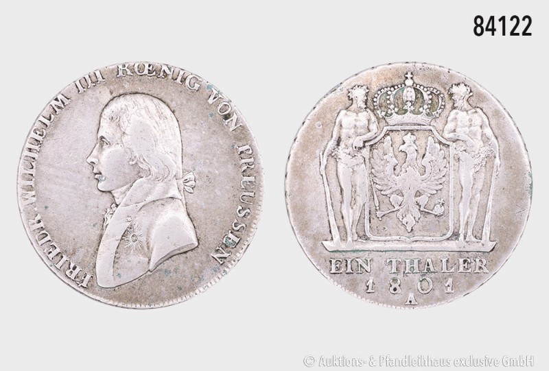 Brandenburg-Preußen, Friedrich Wilhelm III. (1797-1840), Taler 1801 A, Berlin, 2...