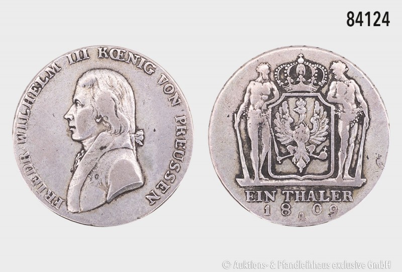 Brandenburg-Preußen, Friedrich Wilhelm III. (1797-1840), Taler 1809 A, Berlin, 2...