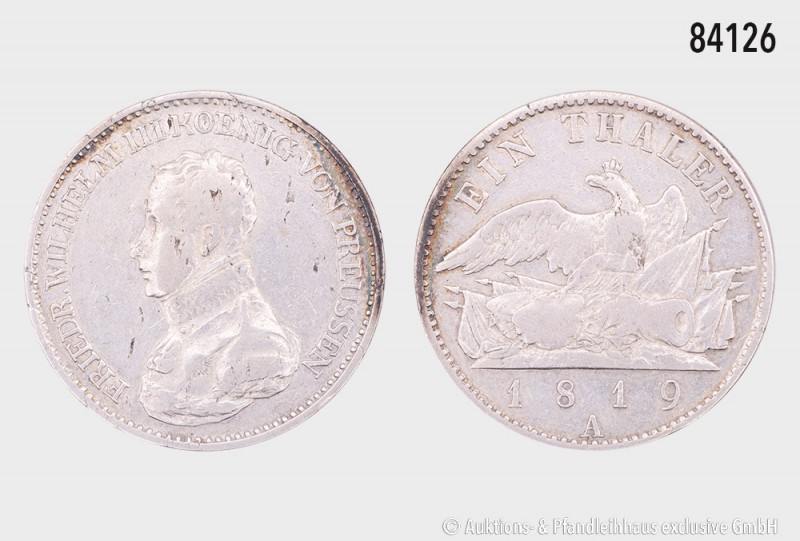 Brandenburg-Preußen, Friedrich Wilhelm III. (1797-1840), Taler 1819 A, 21,96 g, ...