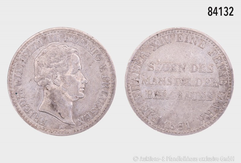 Preußen, Friedrich Wilhelm IV. (1840-1861), Ausbeutetaler 1831 A, 21,99 g, 34 mm...