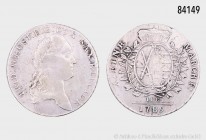 Sachsen, Friedrich August III. (1763-1806), Konventionstaler 1789 IEC, Dresden, 27,70 g, 39 mm, Schnee 1086, Justierspuren, fast sehr schön.