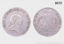 Sachsen, Friedrich August III. (1763-1806), 2/3 Taler 1772 EDC, 13,78 g, 33 mm, Buck 137 d, fast sehr schön.