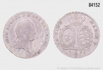 Sachsen, Friedrich August III. (1763-1806), 2/3 Taler 1773 EDC, 13,80 g, 33 mm, Buck 137 d, fast sehr schön/sehr schön.