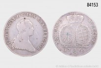 Sachsen, Friedrich August III. (1763-1806), 2/3 Taler 1768 EDC, 13,71 g, 33 mm, Buck 137 d, fast sehr schön/sehr schön.