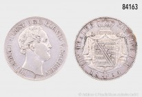 Sachsen, Friedrich August II. (1836-1854), Taler 1854 F, 22,21 g, 34 mm, AKS 101, J. 87, kleine Randfehler und Kratzer, sehr schön.