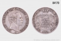 Sachsen-Altenburg, Ernst I. (1853-1908), Taler 1864 B, 18,43 g, 33 mm, AKS 61, J. 113, sehr schön, ex Münz Zentrum Rheinland, Auktion 163, Nr. 3912.