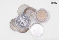 BRD/DDR, Konv. 9 Gedenk-/Sondermünzen, dabei 10 Euro 2007, 800. Geburtstag Elisabeth von Thüringen (925er Silber), 5 Mark 1988 Saxonia, 10 DM 1972 Oly...